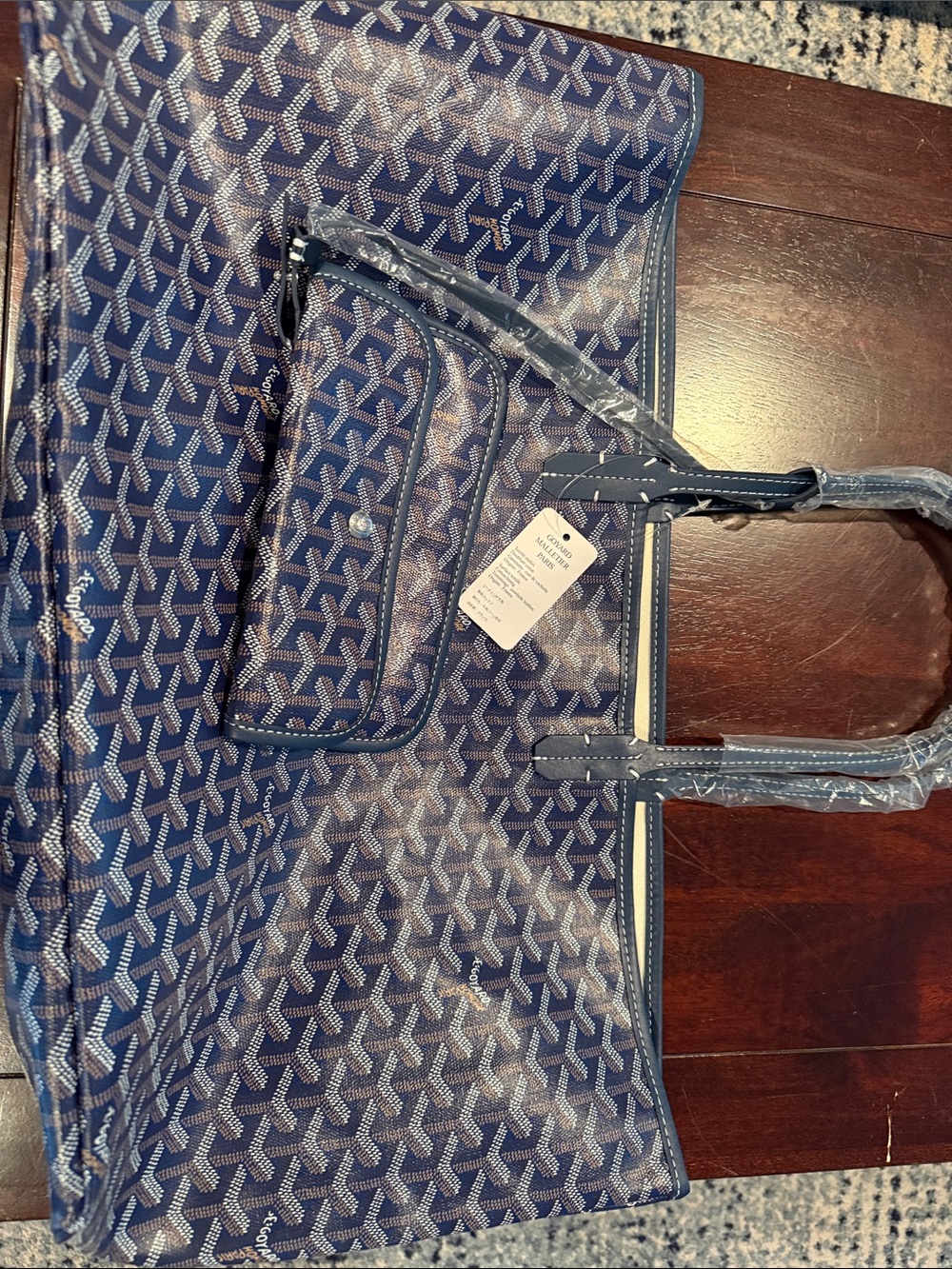Navy Blue St. Louis  looking Tote